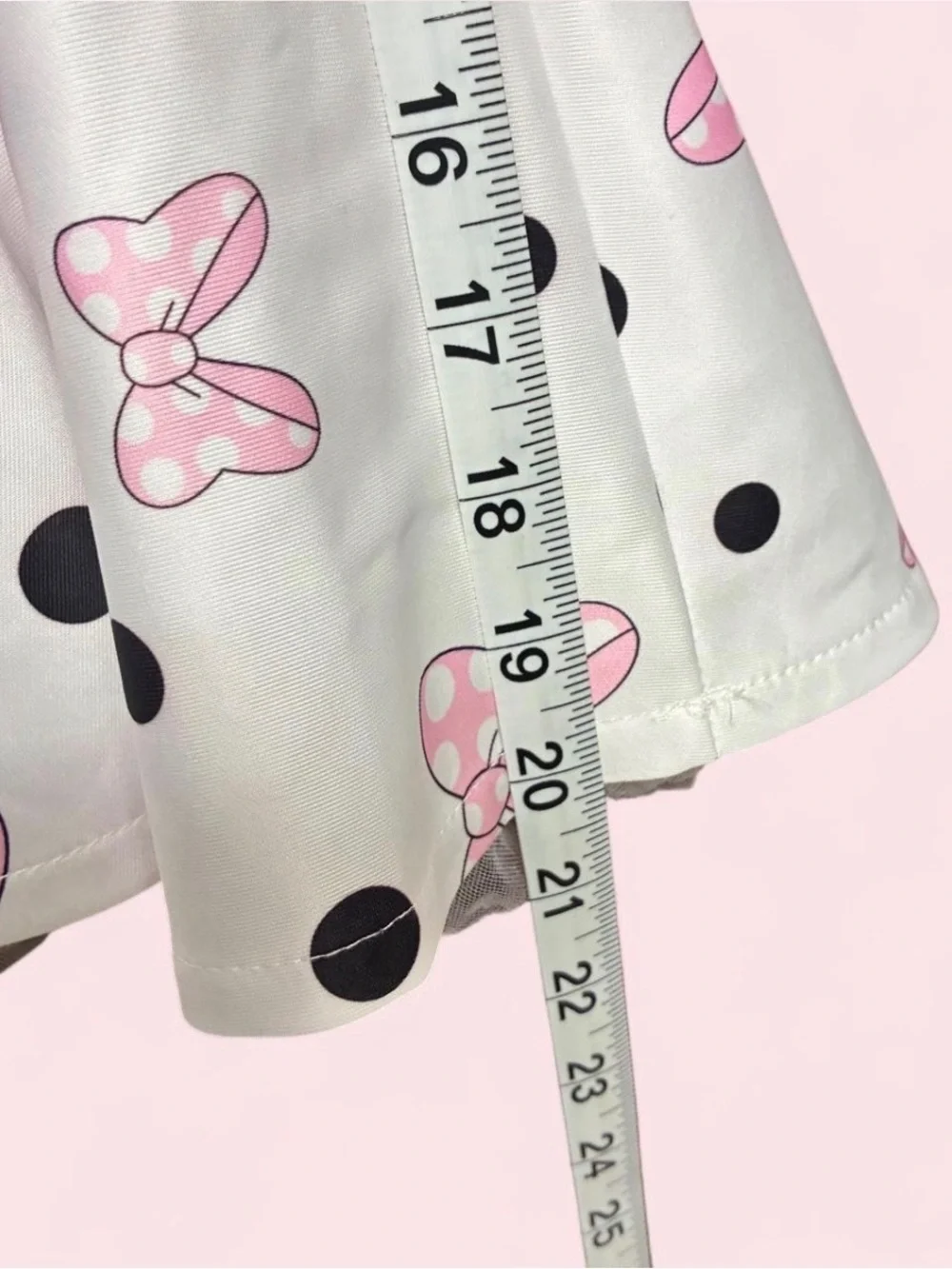 Pink & White Polka Dot Bow Minnie Mouse Pinafore Dress for Kids